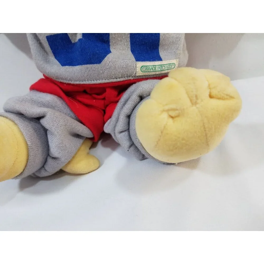 Cabbage Patch Kids Koosas Cat 14in Plush Doll Sweats Red Gray 1983 CPK Outfit